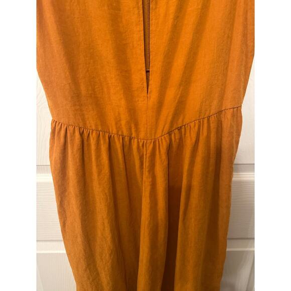 ASOS Minimal Jumpsuit with Ruching Detail and Keyhole Back in Mustard, 2 - Picture 10 of 10
